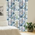 thumbnail image 2 of Ambesonne Pastel Flowers Curtains, Soft Wild Flowers, Pair of 28"x84", Slate Blue Lilac and Pale Tan, 2 of 5