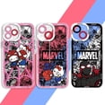 thumbnail image 2 of Marvel Cute Spidermans Hello Kitty Cover Case for Apple iPhone 11 7 6s 12 Mini 15 Plus SE 13 Pro Max XR 14 Pro 8 X XS, 2 of 5