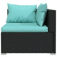 thumbnail image 4 of vidaXL 10 Piece Patio Lounge Set with Cushions Poly Rattan Black, 4 of 12
