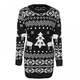 thumbnail image 4 of Vestido navideño de manga larga con estampado navideño para mujer, informal, estilo jerséis a la cadera, para fiesta, 2024, 4 of 4