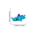 thumbnail image 3 of 3D Printed Mini Animals Small 3D Printed Animals 2.5 Inch 3D Printed Squeeze Toys Relaxation Toys Cute Desk Decor for Gaming Desk Gamer Room Decor Blue Articulated Swordfish, 1, 3 of 6