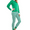Green, variant on Elowel Matching Family Christmas Pajamas - Green Top & Striped Pants 2-Piece Set