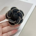 thumbnail image 4 of Dainty Crystal Camellia Flower Brooch Pin for Women Rhinestone Fabric 3D Floral Blossom Brooches Lapel Hair Pins Elegant Wedding Anniversary Dress Accessories Jewelry Gift 6.5cm/2.5in, 4 of 12