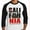 Black/White, variant on Men's California Republic Bear Logo Half-Sleeve Baseball Raglan 3/4 Sleeve T-Shirt, Black/White Small