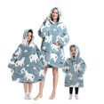 thumbnail image 1 of Wearable Blanket Hoodie for Adults Sherpa All Patterns Oversized Sweatshirt Blanket with Pockets, 1 of 6