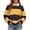 Yellow*, variant on RUTAYY Women's Sweatshirt Color Block Turndown Collar Versatile Pullover Long Sleeve Casual Streetwear Crewneck Sweatshirt