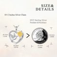 thumbnail image 4 of Sunflower Necklace for Women 925 Sterling Silver You Are My Sunshine Necklaces Heart Pendant Jewelry for Women Mom Birthday Christmas Gift (Sunflower Hummingbird), 4 of 5