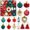 E, variant on Christmas Ball Ornaments Set, 60 Piece Plastic Hanging Baubles, for Christmas Tree Wreath and Party Decor, Blue and Metallic Gray, Type A