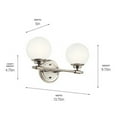 thumbnail image 3 of 55171PN Kichler Lighting Benno - 10W 2 LED Bath Vanity In Industrial Style-8.75 Inches Tall and 14.75 Inches Wide-Polished Nickel Finish, 3 of 6