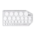 thumbnail image 1 of Transparent Ruler Scale Portable Rulers Multi-functional Measuring Tool Template Drafting Circle Supply for Carpenter School Circle, 1 of 7