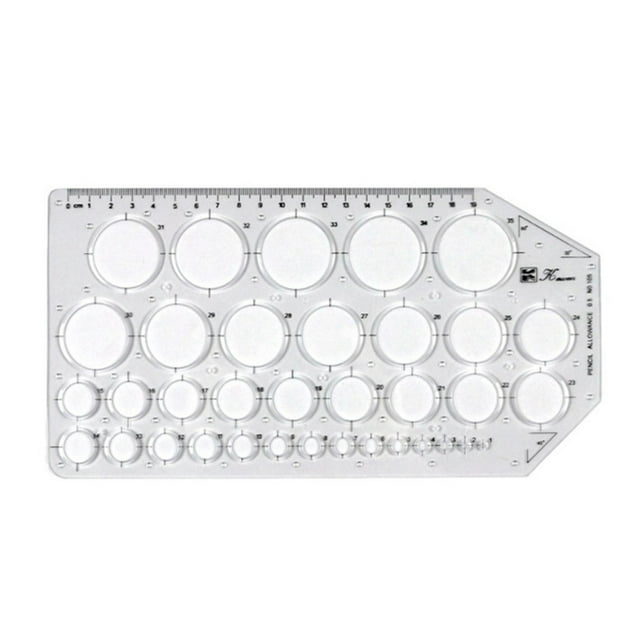 Transparent Ruler Scale Portable Rulers Multi-functional Measuring Tool Template Drafting Circle Supply for Carpenter School Circle