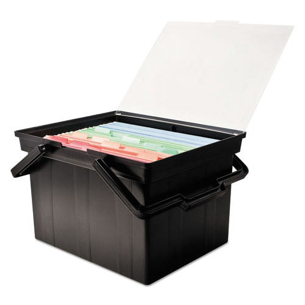 Companion Portable File, Letter/legal Files, 17" X 14" X 11", Black | Bundle of 5 Each