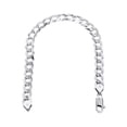 thumbnail image 2 of Solid Mens Cuban Curb Link Bracelet 10K/14K White Gold, 2 of 4