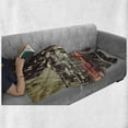 thumbnail image 6 of Modern Soft Flannel Fleece Throw Blanket, Urban City Streets at Gloomy Night with People Downtown Dramatic Illustration, Cozy Plush for Indoor and Outdoor Use, 50" x 60", Red Blue Grey, by Ambesonne, 6 of 6
