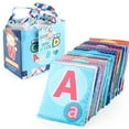 thumbnail image 2 of BONIXOOM 26PC Baby Soft Card Cloth Book Storage Bag Set, Alphabet and Animal Tear-proof Cloth Book, Early Learning Toy, 2 of 9