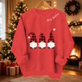 thumbnail image 2 of Jsaierl Women's Christmas Sweatshirts Plus Size Gnomes Graphic Sweatshirt Cotton Trendy Pullover Crewneck Tunic Long Sleeve Tops S-2XL, 2 of 9