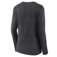 thumbnail image 3 of Women's Charcoal Los Angeles Dodgers Monochrome Long Sleeve V-Neck T-Shirt, 3 of 3