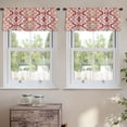 thumbnail image 2 of LALILO Kitchen Curtain Valance Red Tie Dye Boho Rod Pocket Window Curtain 52"x 18" Set of 2, 2 of 7