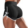 thumbnail image 4 of Gibobby Shorts Deportivo Hip corto Hip Lifting Slim Equipamiento de cintura alta Estiramiento Fitness Pantalón de leggings Yoga Pantalones cortos(Negro, M), 4 of 5
