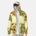 thumbnail image 2 of Kdxio Sunflowers Print Women Men Sun Protection UPF 50+ Jackets Zip Up Long Sleeve Hoodie Hiking Lightweight with Pockets, 2 of 7