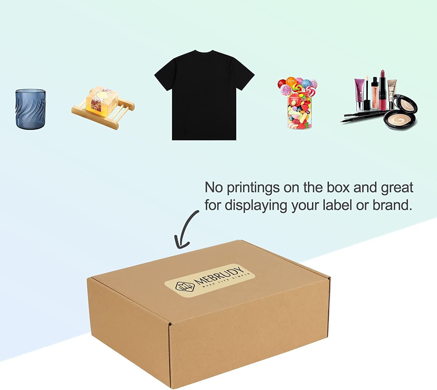 25 Pack 13x10x2 Brown Corrugated Shipping Boxes