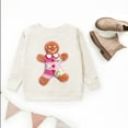 thumbnail image 3 of Gingerbread Polka Dot Patchwork Print - Youth Graphic Sweatshirt, 3 of 8