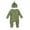 Army Green, variant on Infant Baby Jumpsuit and Hat Set, 3 6 12 18M Solid Knit Ribbed Long Sleeve Crew Neck Button Romper One-Piece Clothes
