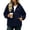 ZZ13-Navy-Rain Hoodie Sweatshirt, variant on DDAPJ pyju Half Zip Hoodie for Women Waterproof Rain Jacket with Detachable Hood Lightweight Windbreaker Adjustable Drawstring Outdoor Running Cycling Hiking Travel Pullover Raincoat XL
