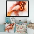 thumbnail image 3 of Designart 'Abstract Portrait of Pink Flamingo II' Farmhouse Framed Art Print, 3 of 4