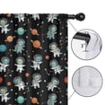 thumbnail image 4 of Blackout Kids Curtains,Black Cartoon Astronaut Dinosaurs Planets Pattern Childrens Insulated Curtains Set Of 2,Bedroom Essentials,Toddler Room Decor 42"x54", 4 of 5