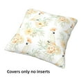 thumbnail image 3 of Throw Pillow Covers, Color Cute Cockatoo Parrot Flower Soft Square Pillow Cases with Invisible Zipper for Couch Bed Sofa, Farmhouse Fall Home Decor 20"x20", 3 of 7