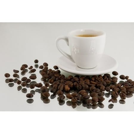 Canvas Print Coffee Beans Coffee Cup Espresso Cup Coffee Beans Stretched Canvas 10 x (Best Coffee Beans For Espresso Maker)
