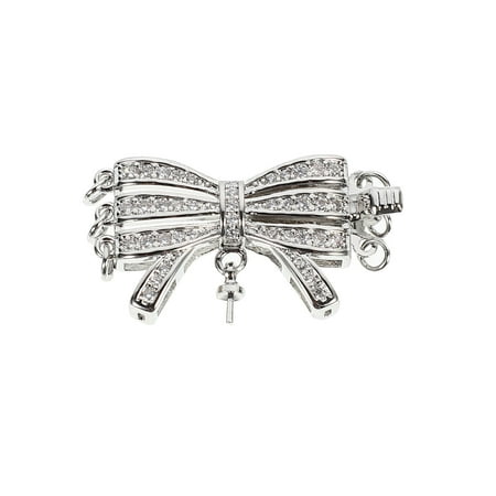 

Etereauty Clasp Connector Necklace Jewelry Clasp Stacker Diy Tube Connectors Pendant Lock Making Slide Bracelet Bow Pendant Clasps