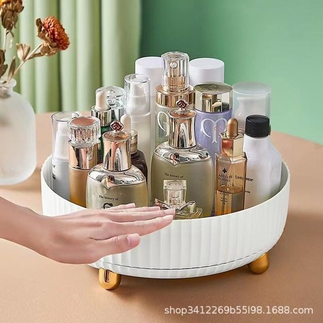 Caja de almacenamiento de plástico multifuncional, estante de almacenamiento de cocina para el hogar, almacenamiento giratorio