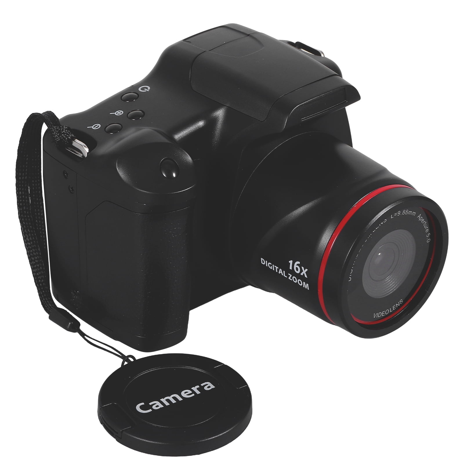 Supvox Digital Camera 16Mp 16X Optical Zoom 1080P Video Black ABS for Home