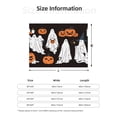 thumbnail image 2 of Vsdgher Halloween Ghosts And Pumpkins Pattern Fleece Throw Blanket, Horizontal Fleece Bedding Home Decor for Couch & Bed All Season Use -60"x50", 2 of 7