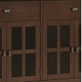 thumbnail image 6 of Artisan 60 inch Wide Solid Wood Transitional Large 4 Door Sideboard Buffet in Russet Brown, 6 of 15