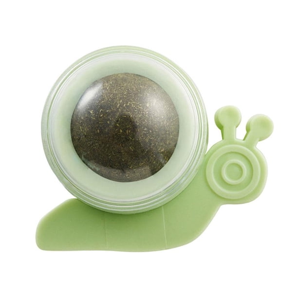 Bola giratoria de hierba gatera para gatos, limpieza de dientes, Molar, juguetes interactivos para mascotas (verde)