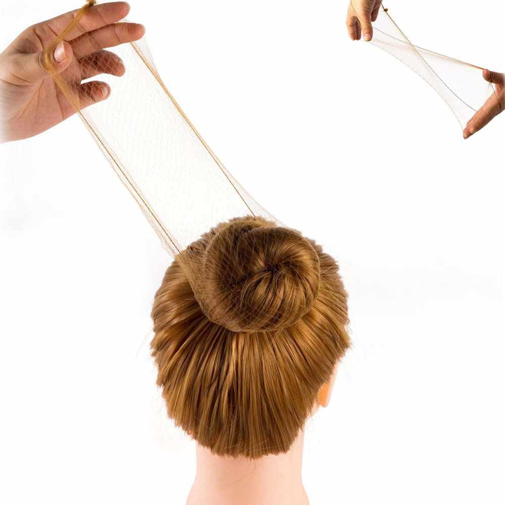 50/100Pcs ballet dance elastic invisible hair nets bun cover stretch net wig' SL