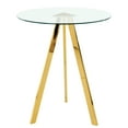 thumbnail image 6 of Gold- Legs Round Glass Dining Table, 31.5" Tempered Top, Stylish For Kitchen And Living Room Modern Clear With Legs, Home, 6 of 6