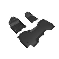 3D MAXpider Custom Fit KAGU Floor Mat (BLACK) Compatible with DODGE RAM 1500 QUAD CAB 2019-2023 - Full Set