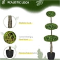 thumbnail image 5 of JERFIT 43.25" Artificial Boxwood Topiary Trees Set of 2 in Cement Pots, Faux Indoor Outdoor Plants for Home Office Living Room Decor, UV Resistant Green Shrubs, 5 of 8