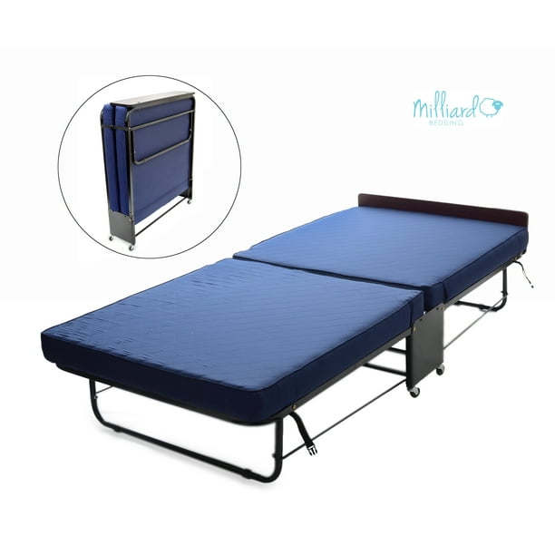 Milliard Premium Folding Bed Premier Rollaway With Quilted Split Fold Mattress Walmart Com Walmart Com