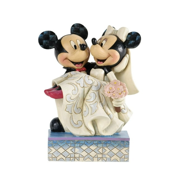 Disney Traditions by Jim Shore Mickey and Minnie Mouse Cake Topper Stone Resin Figurine, 6.5‚Äù