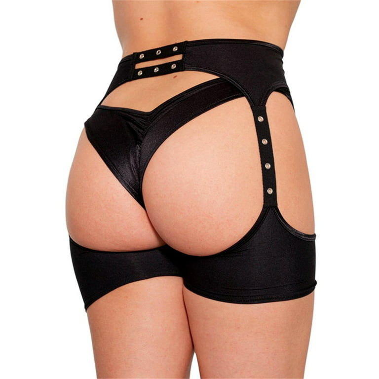 Women Sexy Garter Belt Shorts Bandange High Waist Suspender Belt Slutty  Underwear Funny Lingerie Bottom Sleepwear 