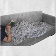 thumbnail image 6 of Leaves Soft Flannel Fleece Blanket, Natural Elements Foliage Butterflies on Colorful Dotted Backdrop, Cozy Plush for Indoor and Outdoor Use, 50" x 60", Lavender Pale Blue and Black, by Ambesonne, 6 of 6