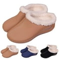 thumbnail image 6 of Slippers for Women,Winter On Shoes For Indoor Outdoor Cozy Lined Comfort Clogs With Sloped Heel Warm Non Sole,Womens Slippers,Khaki,7.5, 6 of 9