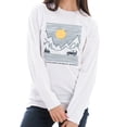 thumbnail image 3 of Big Size Journey Message Ring Spun Cotton Premium Long Sleeve Graphic Shirt - White XL, 3 of 4