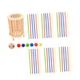 thumbnail image 4 of Juguete de palo para tirar para niños, juguete de educación temprana, juego de mesa interactivo para niños Hexágono, 4 of 9