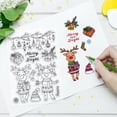 thumbnail image 5 of Christmas Theme Clear Stamps Merry Christmas Winter Clear Stamps Elk Deer Gift Transparent Rubber Stamps Seal for Card Making Scrapbooking Photo Album Decorations, 5 of 9